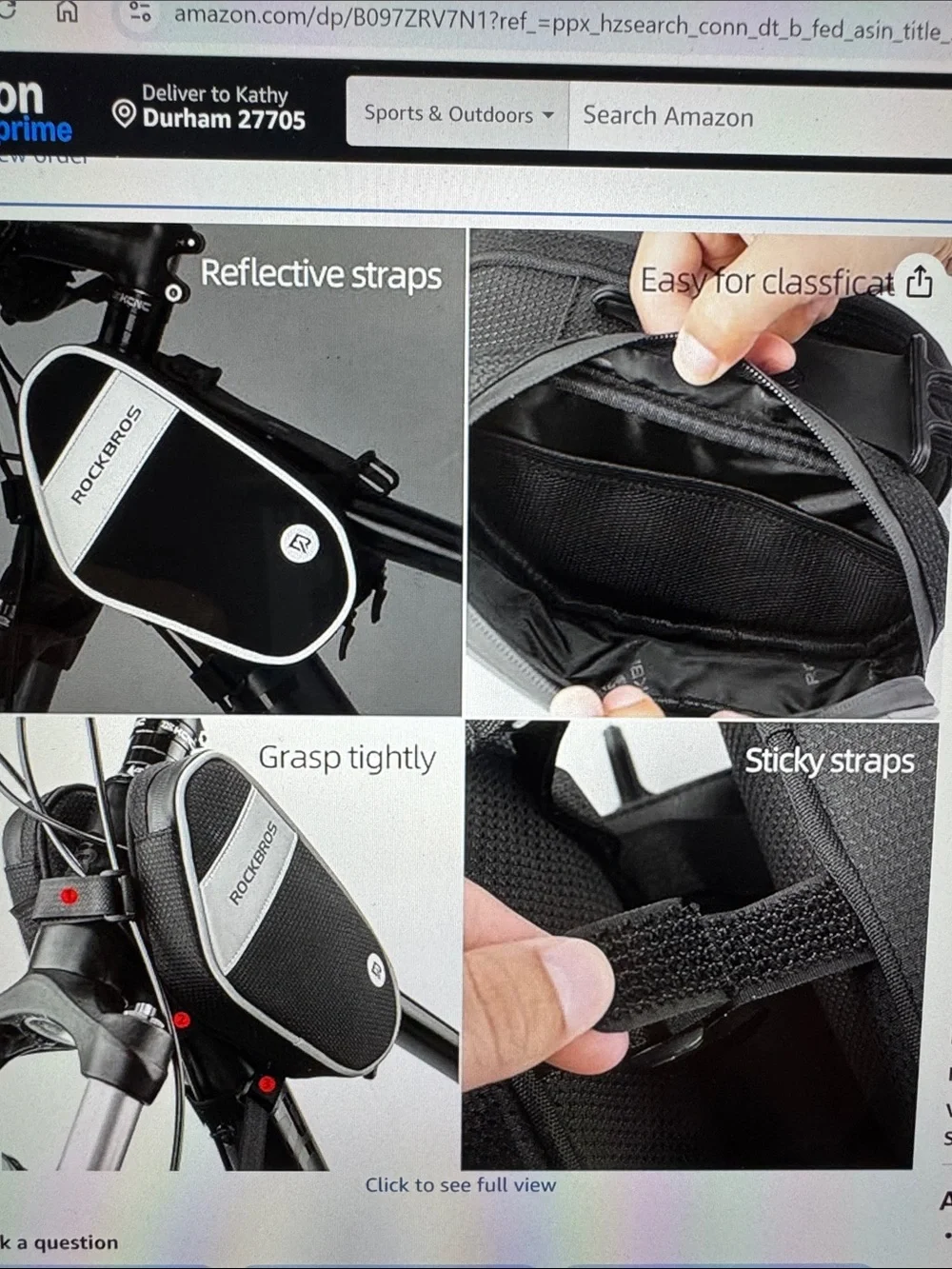 Black & Gray RockBros Bike storage and Phone Bag